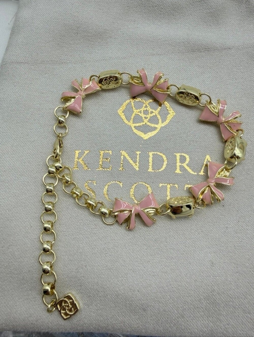 Kendra Scott x LoveShackFancy Bow Chain Bracelet (Reversible)